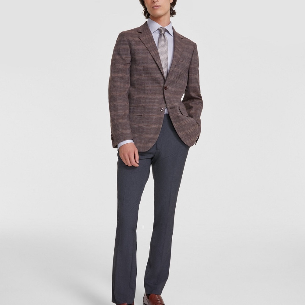 Vince Camuto Chocolate Plaid Sport Coat